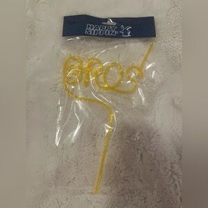 Yellow Dutch Bros Straw